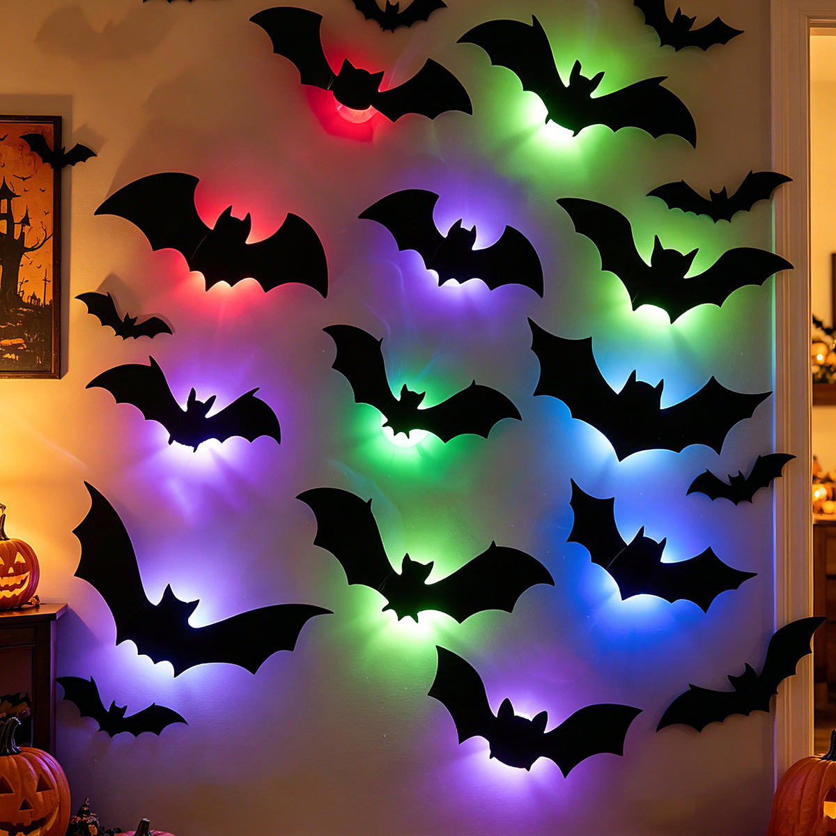 Murciélagos LED 3D | HALLOWEEN