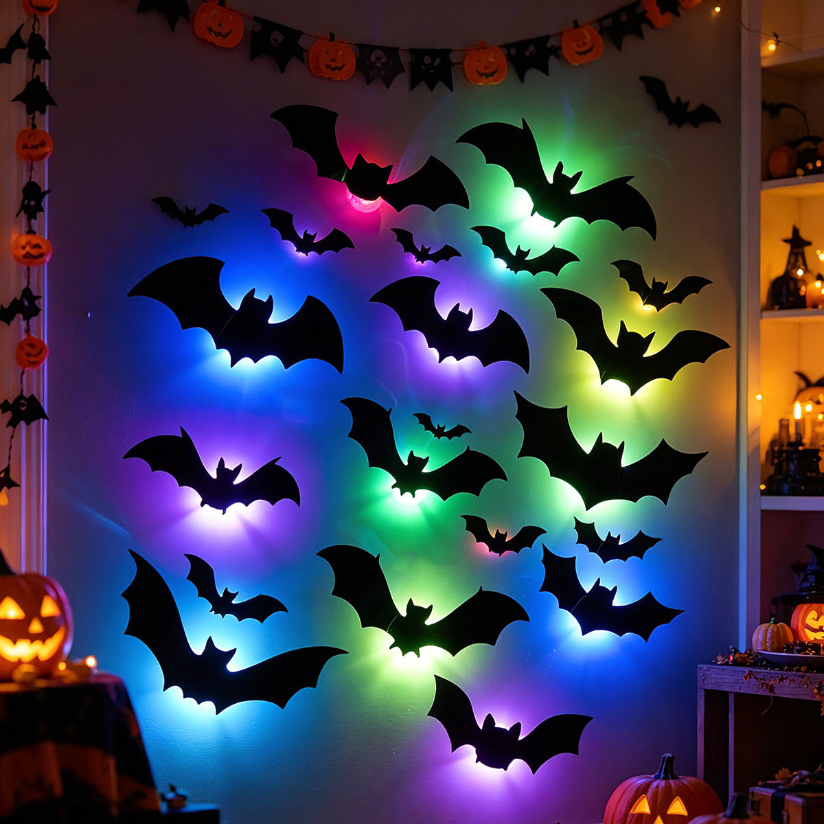 Murciélagos LED 3D | HALLOWEEN